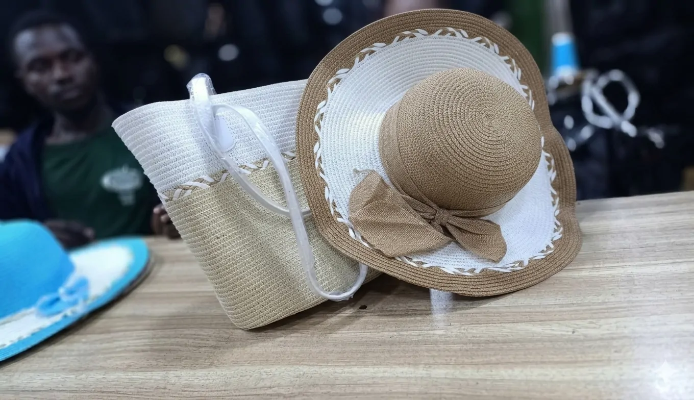 Image for Summer Elegance: Sun Hat & Matching Tote Set