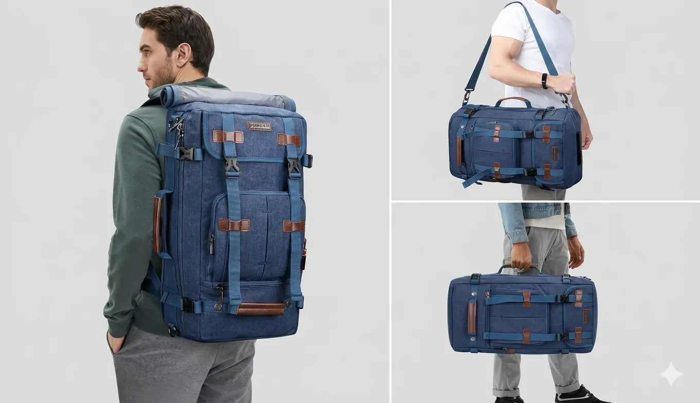 Image for 3-Way Tactical Travel Duffel-Backpack